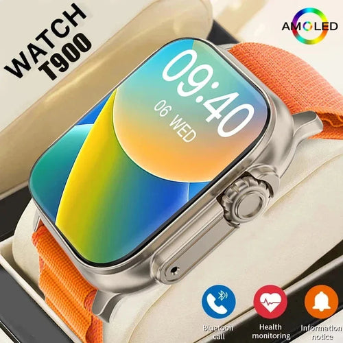 LAXASFIT T900Ultra Smartwatch Bluetooth Talk Smartwatch Message Alert